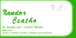 nandor csatho business card