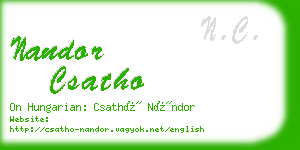 nandor csatho business card